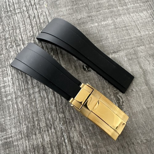 22mm black silicone rubber - black,