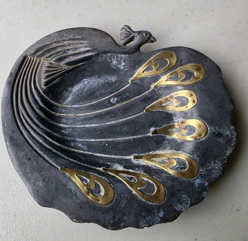 Vintage peacock ring dish - vintage,