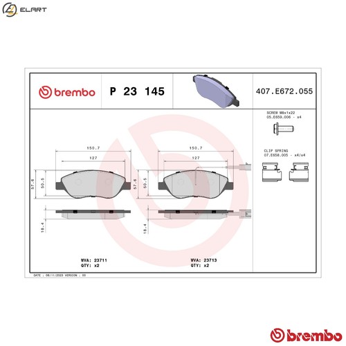 Brake pad set disc - pad,