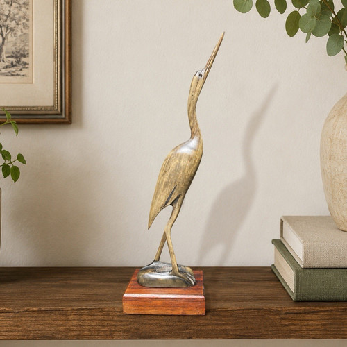 Mid century heron sculpture - heron,