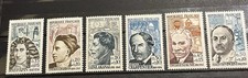 French Stamps 1962 Celebraties Series MH