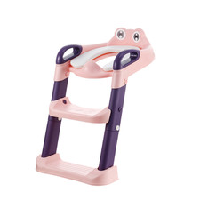 VIROSA Kids Frog Potty Training Seat Ladder Adjustable Toddler Toilet Trainer