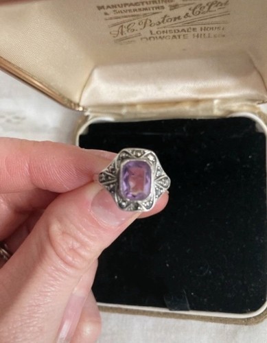Antique edwardian amethyst - edwardian,
