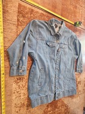 New Look Jean Jacket- Size 1X DISTRESSED BLUE DENIM JACKET Boyfriend Jacket #S58