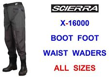 SCIERRA X-16000 BREATHABLE BOOT FOOT WAIST WADERS FOR FLY ROD REEL LINE FISHING