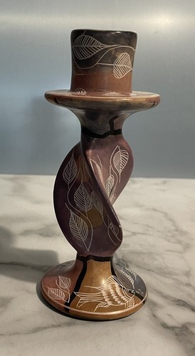 Vintage soapstone candlestick - vintage,