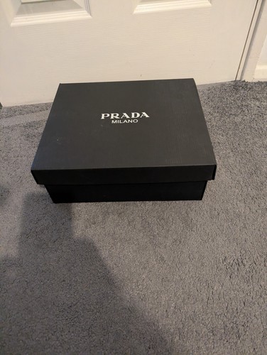 Empty prada shoe - shoe, box