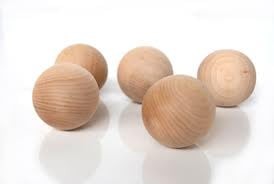 Turned wooden balls - wooden,