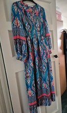 Multicoloured Maxi Dress. Size 8