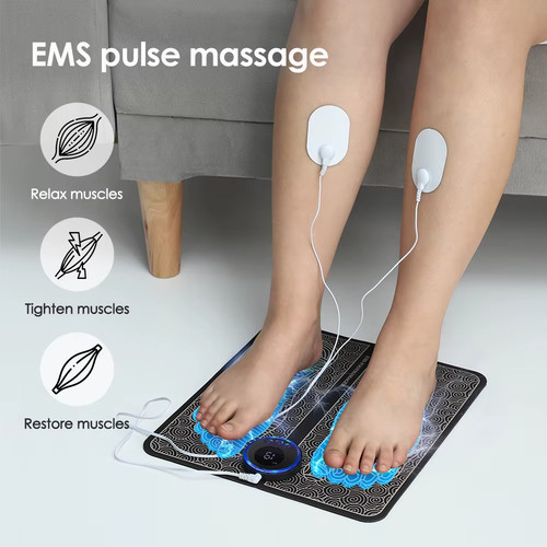 Electric ems foot massager pad - massager,