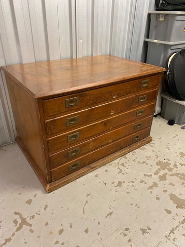 Vintage architects plan chest - architects,