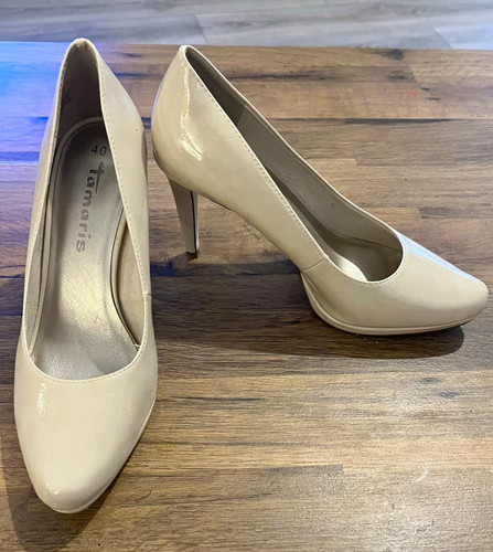 Tamaris beige patent - tamaris,
