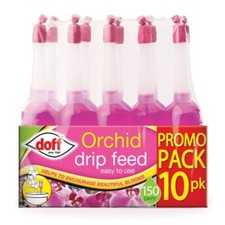 Doff 10 Pack Orchid Drip Feed Feeders Fertiliser 30 Days Plant Food 10pk