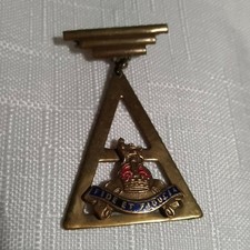 WW2 Royal Army Pay Corps Sweetheart Brooch Brass Triang on Suspender 5cms APC