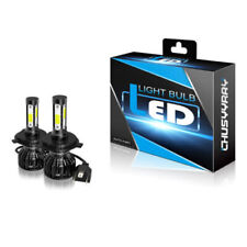 Pair H4 LED Headlight Bulbs Motorcycle 6000K Super Bright High/Low Beam Light