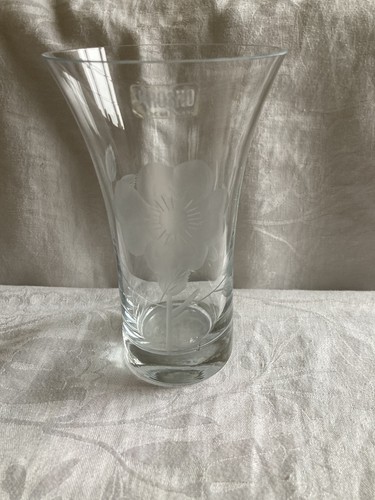 Krosno etched glass vase - glass, with