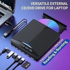 7in1 External USB 3.0 DVD CD RW Writer Drive Burner Reader Player For Laptop PC