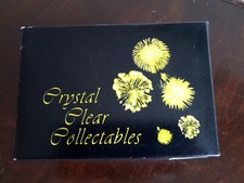 "CRYSTAL CLEAR COLLECTABLES"-CRYSTAL BALL MAP OF THE WORLD ON BRASS STAND