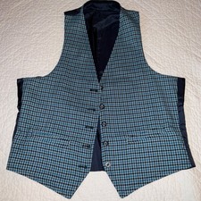 Mens VEST plaid mens size S