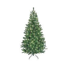 Christmas Tree SHATCHI Alaskan Pine Prelit, Warm White LEDs, Green- Multi Size
