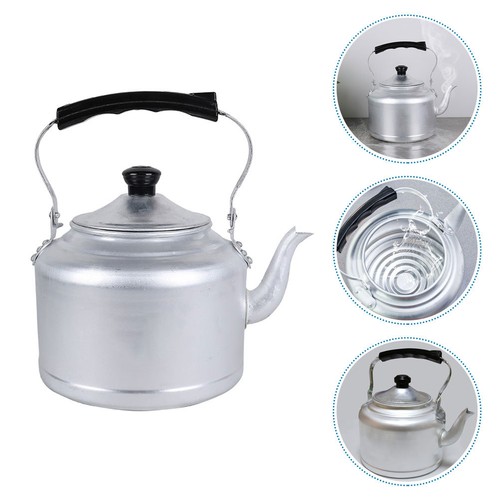 Portable aluminum teapot with - aluminum,