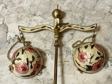 Vintage brass balance scale of