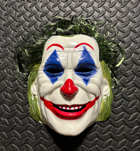Clown full face plastic mask - full,