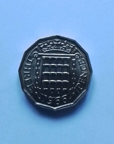 1966 three pence very - pence,