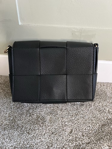 Black faux leather - black,