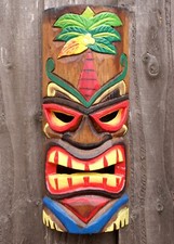 CLEARANCE 30cm Tiki Bar Wall Mask Wooden TikiBar Decoration SECONDS 6