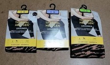 New M&S Ladies Black Mix Thermal Heatgen Leggings, Size 6,8,10,12