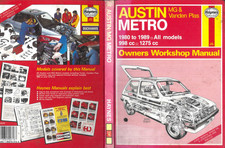 Austin metro haynes manual - mg,