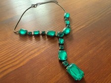 Vintage Emerald Green Faceted