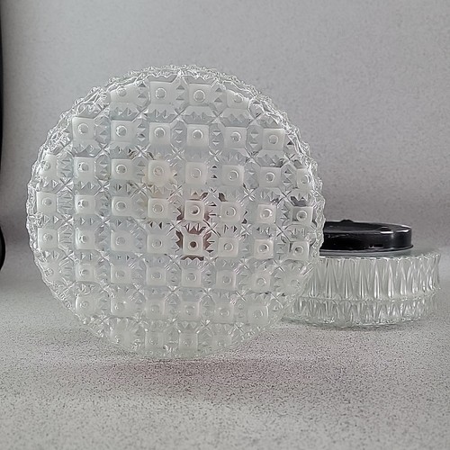 Pair retro glass round - pair, of