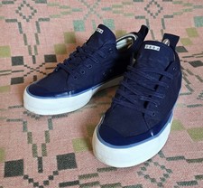 6876 × OBRA Deck Shoes UK9.5 Blue Canvas Six Eight Seven Six Made in Brazil