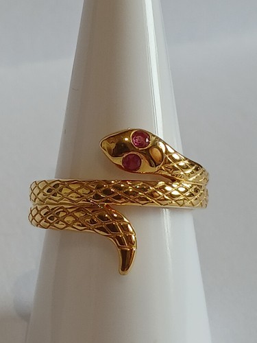 African ruby snake ring - african,