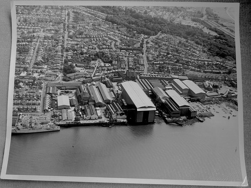 Aerial view woolston works - aerial, view.