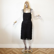 Vintage 1980s Black Fringe