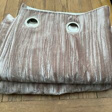 Gorgeous Next Blush Pink Velvet Effect Eyelet Curtains (2 X 168x229cm)