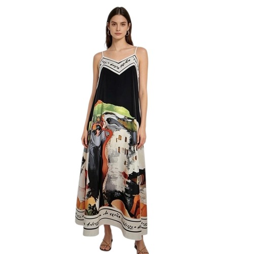 Women dress maxi print - women's,