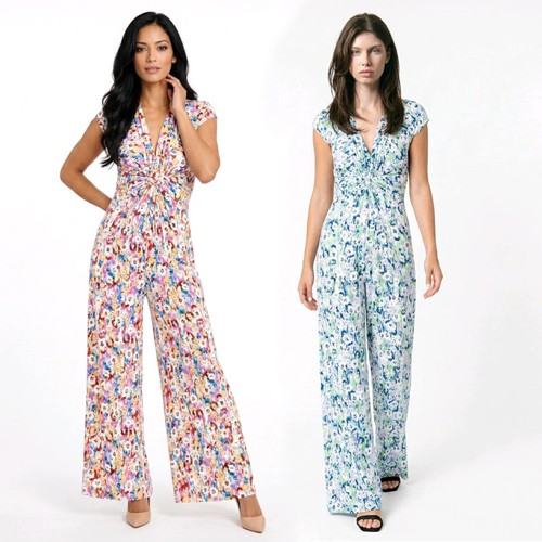 Damen palazzo jumpsuit - palazzo-jumpsuit, mit