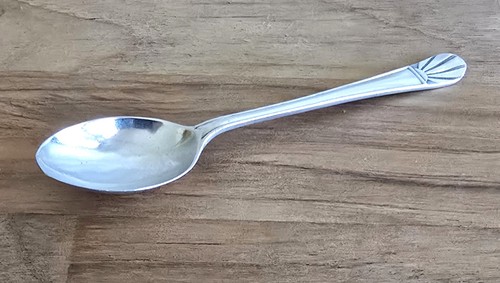 Art deco teaspoon hallmarked - deco,