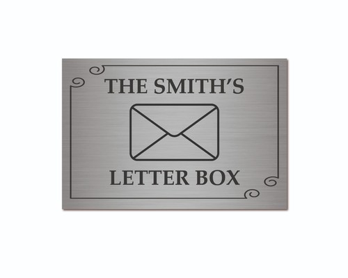 Personalised letter box sign - personalised,