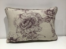 PAIR LARGE  VINTAGE LOOK FLORAL CUSHIONS WITH INNERS