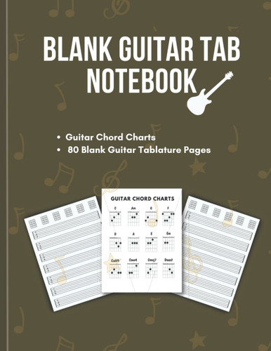 Blank guitar tab notebook - blank,