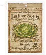Vintage vegetable seed packets
