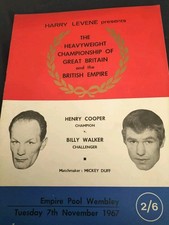 BOXING PROGRAMME HENRY COOPER