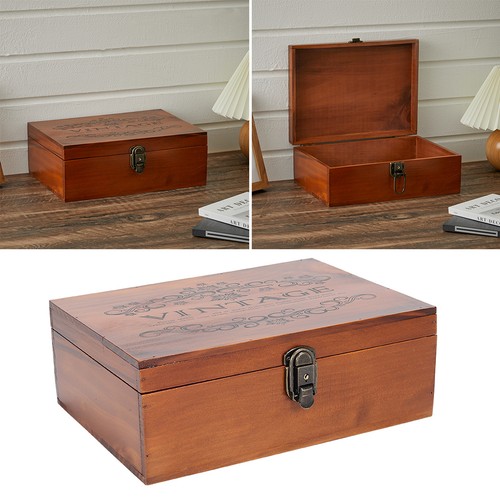 Vintage wooden storage box - vintage,
