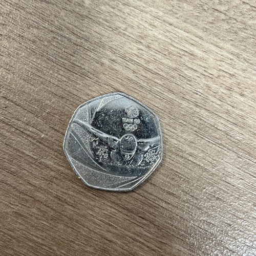 Swimming olympic 50p coin - 50p,