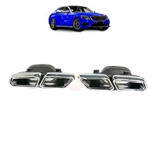  MERCEDES W222 W212 S212 C218 2013-2017 Exhaust Tail Pipes Tips Chrome 